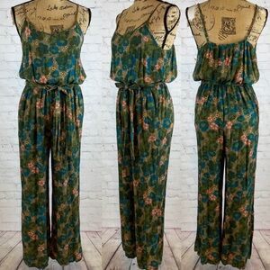SO Green Floral Jumpsuit